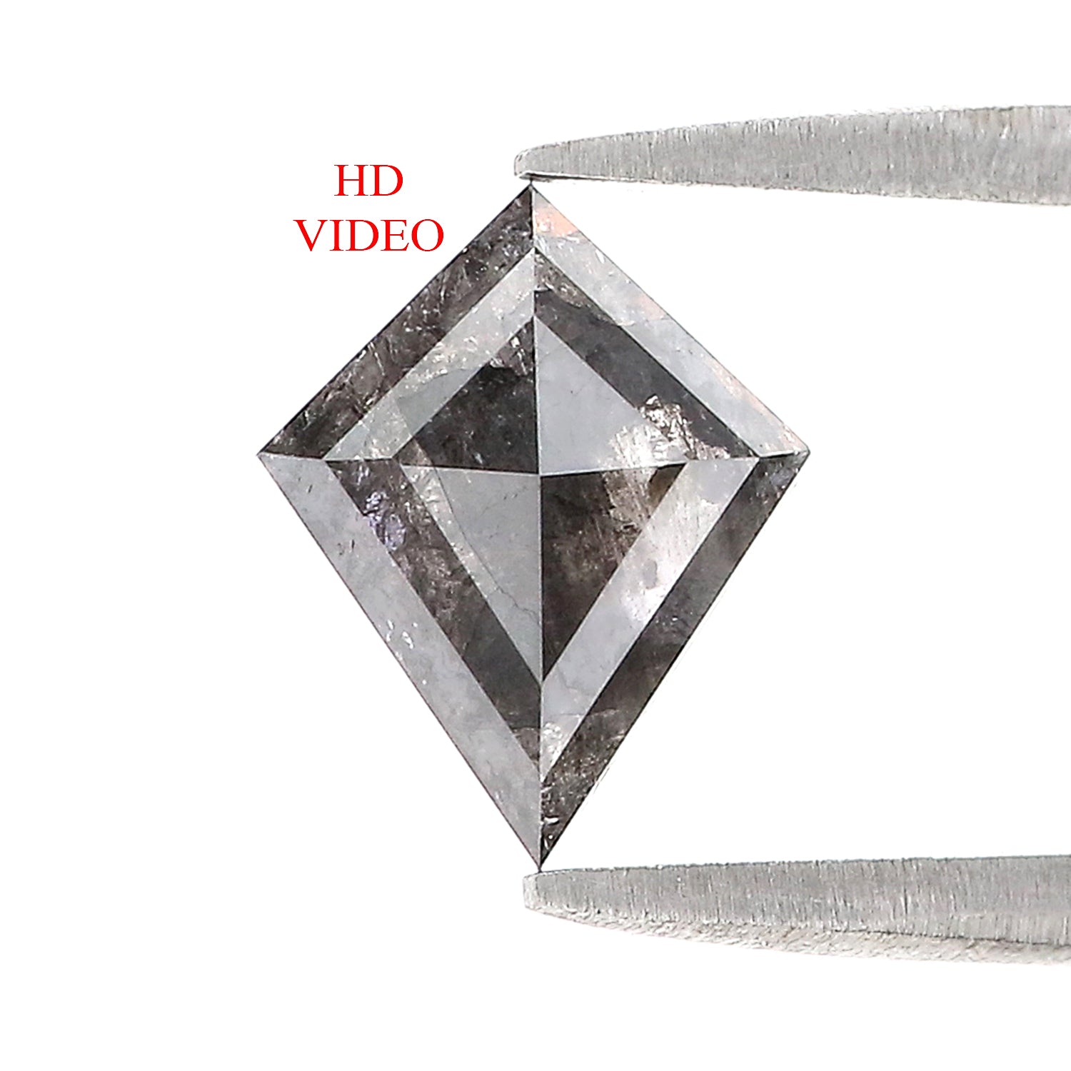 1.28 CT Natural Loose Kite Shape Diamond Salt And Pepper Kite Diamond 9.90 MM Natural Black Grey Color Diamond Kite Rose Cut Diamond L3398