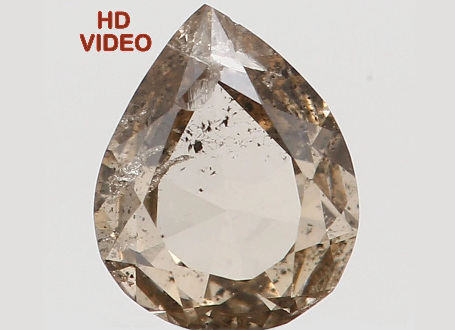 0.16 Ct Natural Loose Pear Shape Diamond Brown Color Pear Cut Diamond 4.00 MM Natural Loose Diamond Brown Pear Shape Rose Cut Diamond N7134