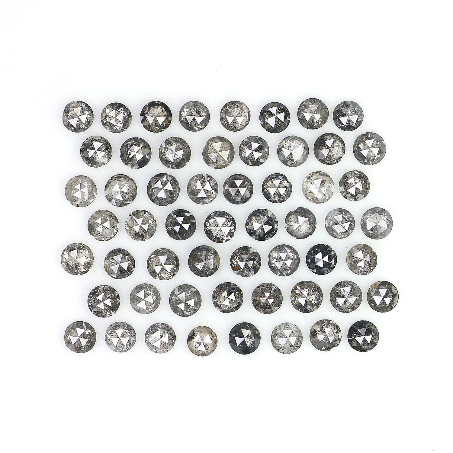 2.00 Ct Natural Loose Round Cut Diamond Salt And Pepper Diamond 1.90 MM Natural Loose Diamond Black Grey Color Round Rose Cut Diamond LQ3034