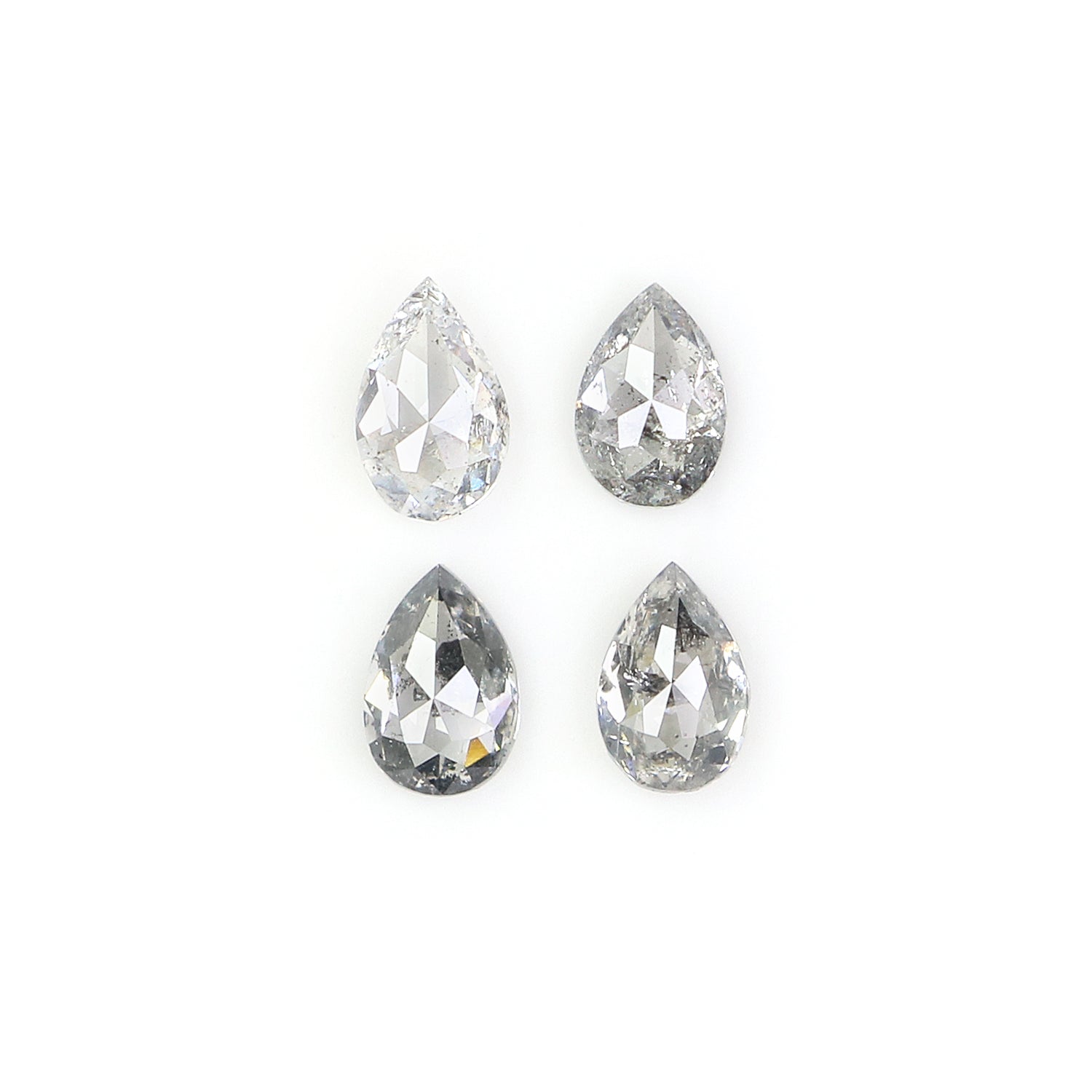 0.62 CT Natural Loose Pear Shape Diamond Salt And Pepper Pear Cut Diamond 4.05 MM Natural Loose Diamond Pear Shape Rose Cut Diamond N1570