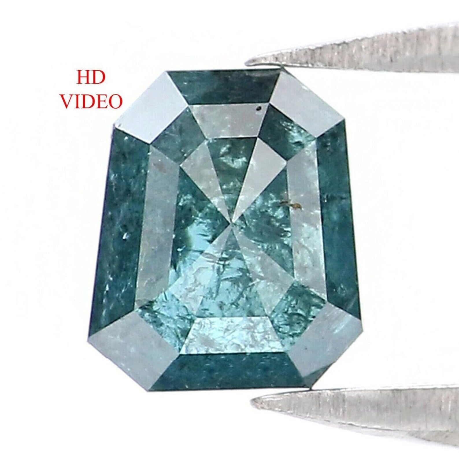 0.50 CT Natural Loose Diamond Emerald Shape Diamond Blue Color Emerald Diamond 5.30 MM Natural Loose Diamond Emerald Rose Cut Diamond NQ9400
