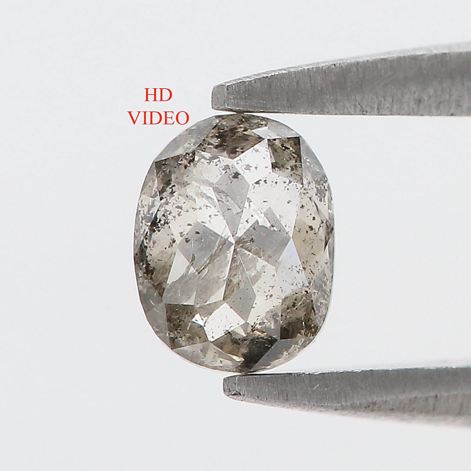0.37 Ct Natural Loose Oval Shape Diamond Salt And Pepper Oval Cut Diamond 5.10 MM Natural Loose Black Grey Color Oval Rose Cut Diamond LQ395