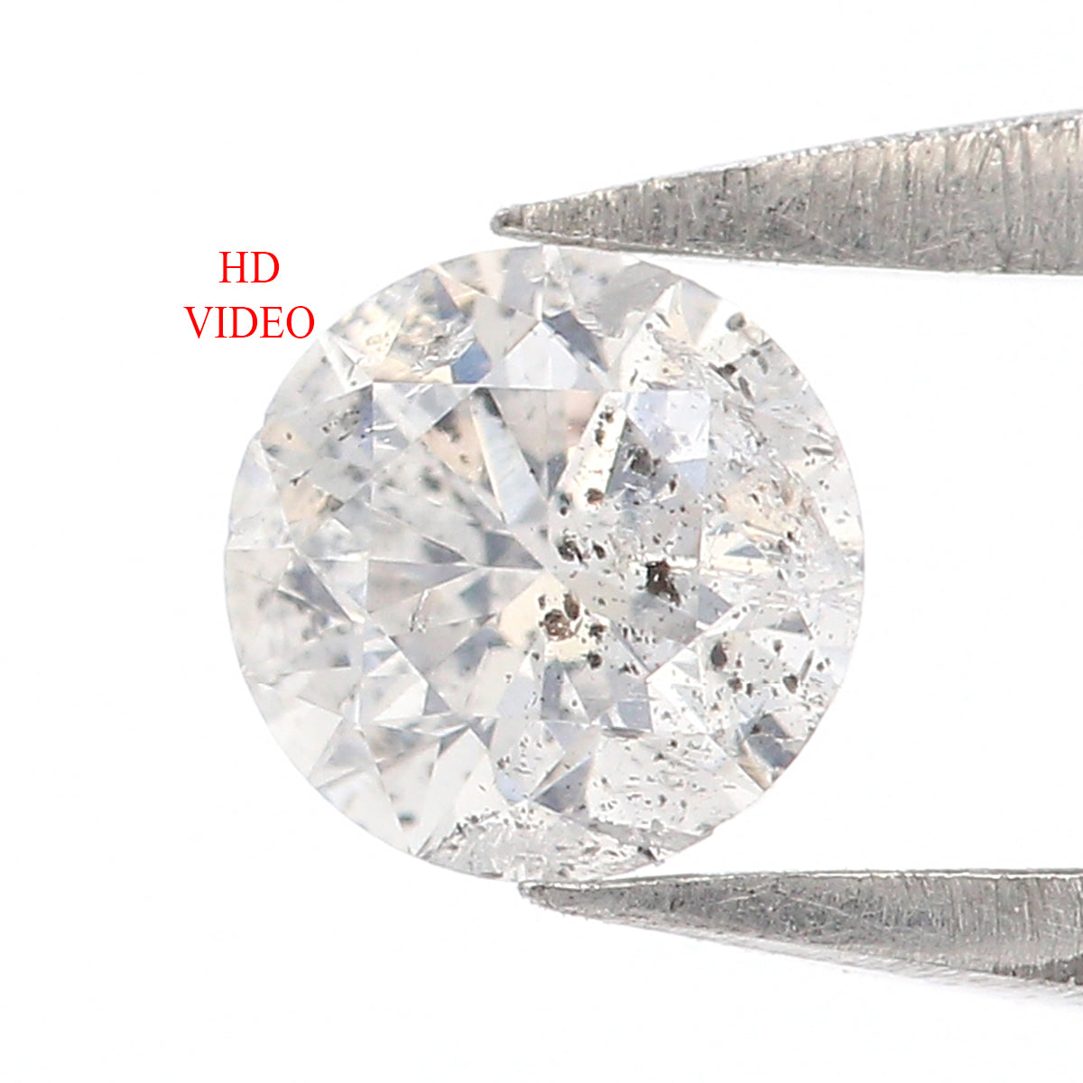 Natural Loose Round Salt And Pepper Diamond Black Grey Color 0.29 CT 4.10 MM Round Brilliant Cut Diamond KR2003