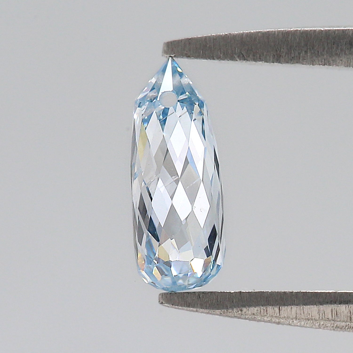 1.06 CT Lab Grown Briolette Cut Diamond Blue Color SI1 Clarity Diamond Lab Grown Diamond CVD Diamond Lab Created Drop Rose Cut Diamond L3305