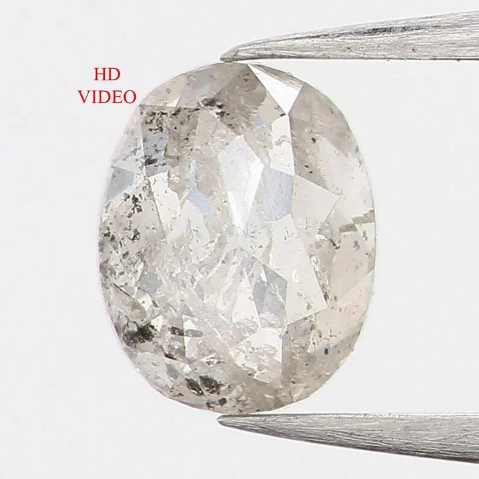 0.40 CT Natural Loose Oval Shape Diamond Grey Color Oval Cut Diamond 4.85 MM Natural Loose Grey Color Diamond Oval Rose Cut Diamond NQ1181