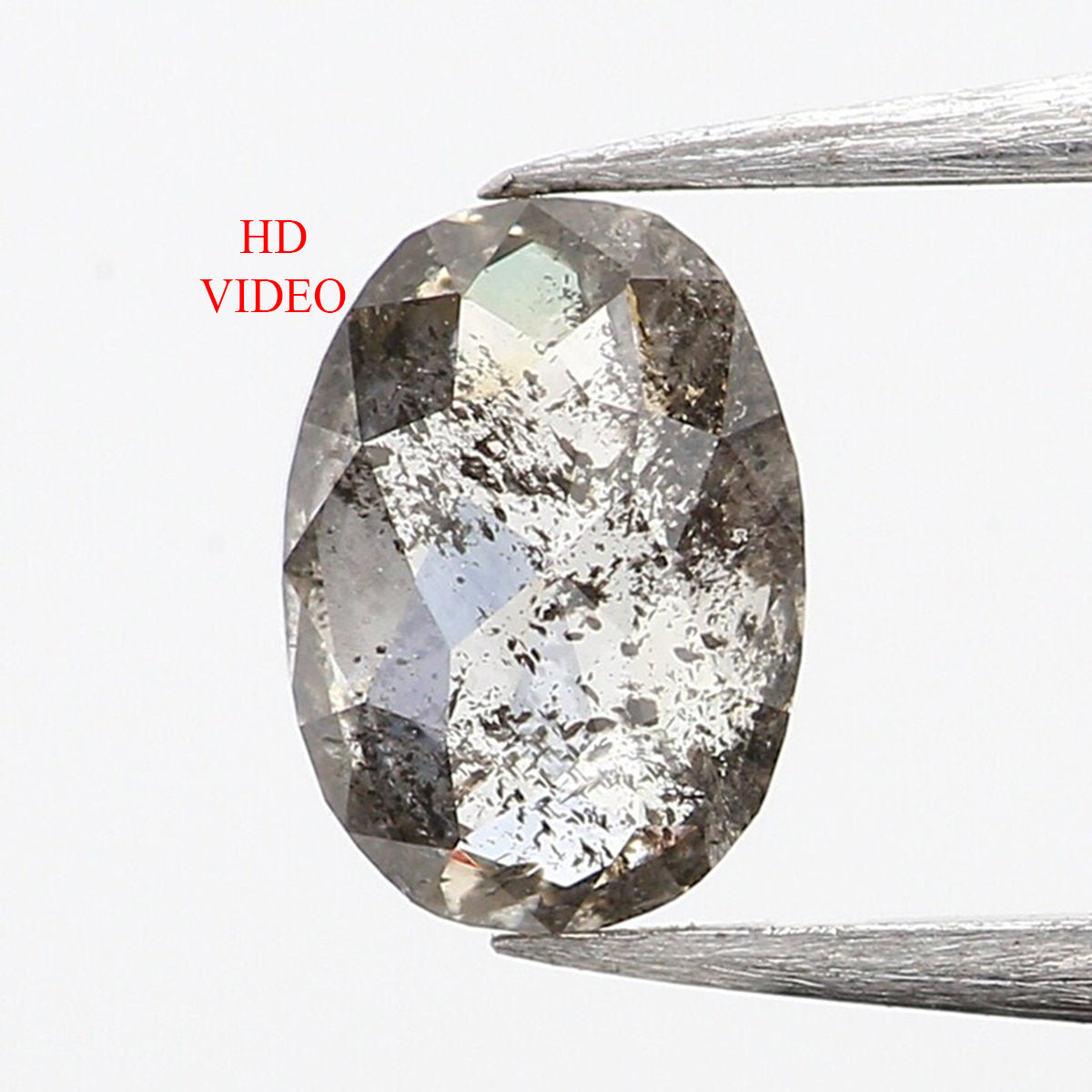 0.40 Ct Natural Loose Diamond, Oval Diamond, Black Diamond, Grey Diamond, Salt and Pepper Diamond, Antique Diamond, Real Diamond L422