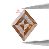 Natural Loose Kite Diamond Brown Color 0.69 CT 6.95 MM Kite Shape Rose Cut Diamond L7549