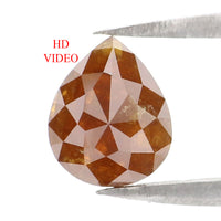 Natural Loose Pear Brown Color Diamond 1.22 CT 7.41 MM Pear Shape Rose Cut Diamond L9417