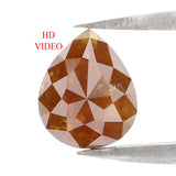 Natural Loose Pear Brown Color Diamond 1.22 CT 7.41 MM Pear Shape Rose Cut Diamond L9417