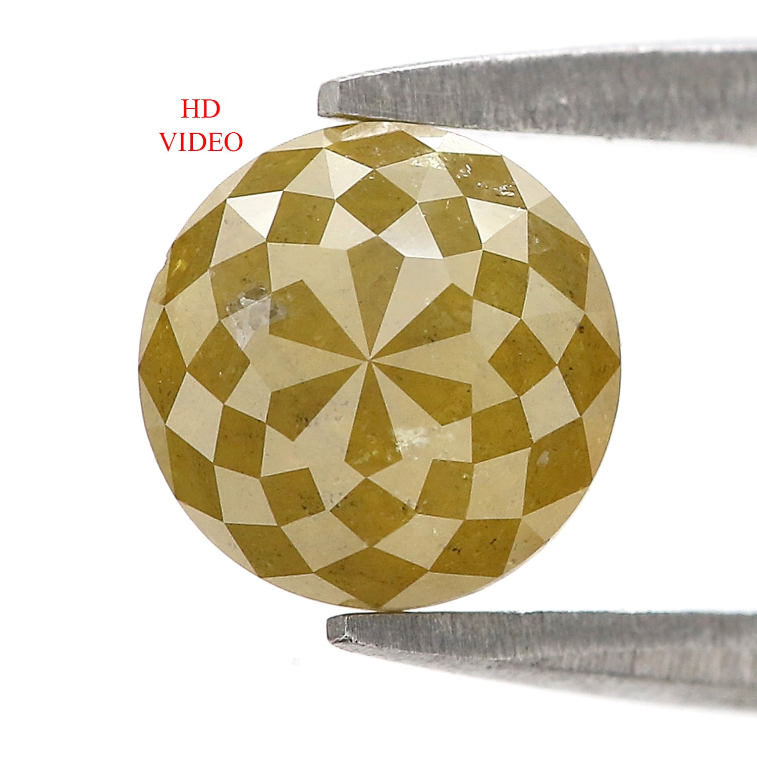1.65 CT Natural Loose Round Rose Cut Diamond Yellow Color Round Shape Diamond 6.60 MM Natural Yellow Color Round Rose Cut Diamond LQ5279