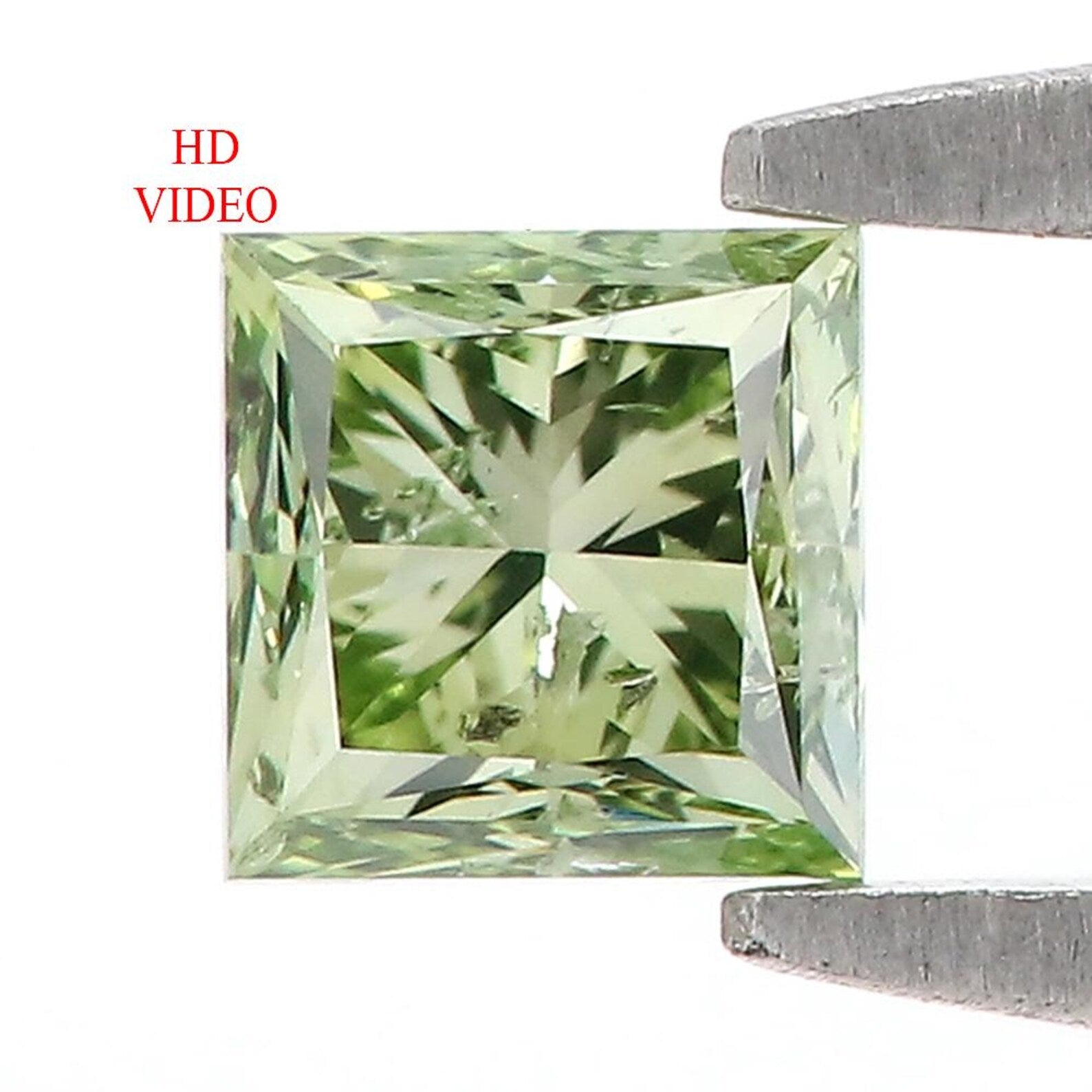 0.44 CT Natural Loose Princess Shape Diamond Green Color Princess Cut Diamond 3.85 MM Natural Diamond Princess Brilliant Cut Diamond QN1158