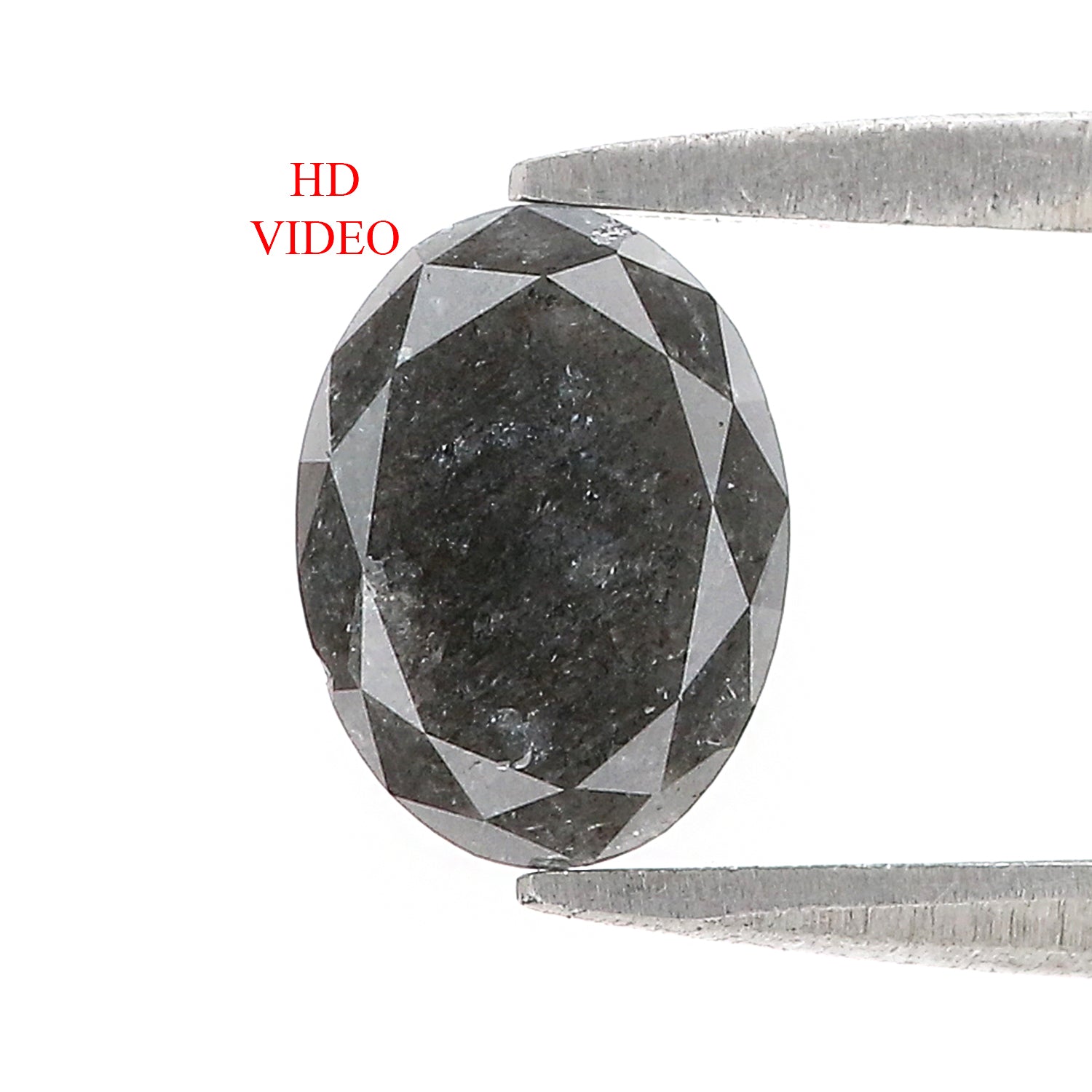 1.46 Ct Natural Loose Oval Shape Diamond Salt And Pepper Oval Diamond 8.30 MM Natural Black Grey Diamond Oval Brilliant Cut Diamond LQ1129