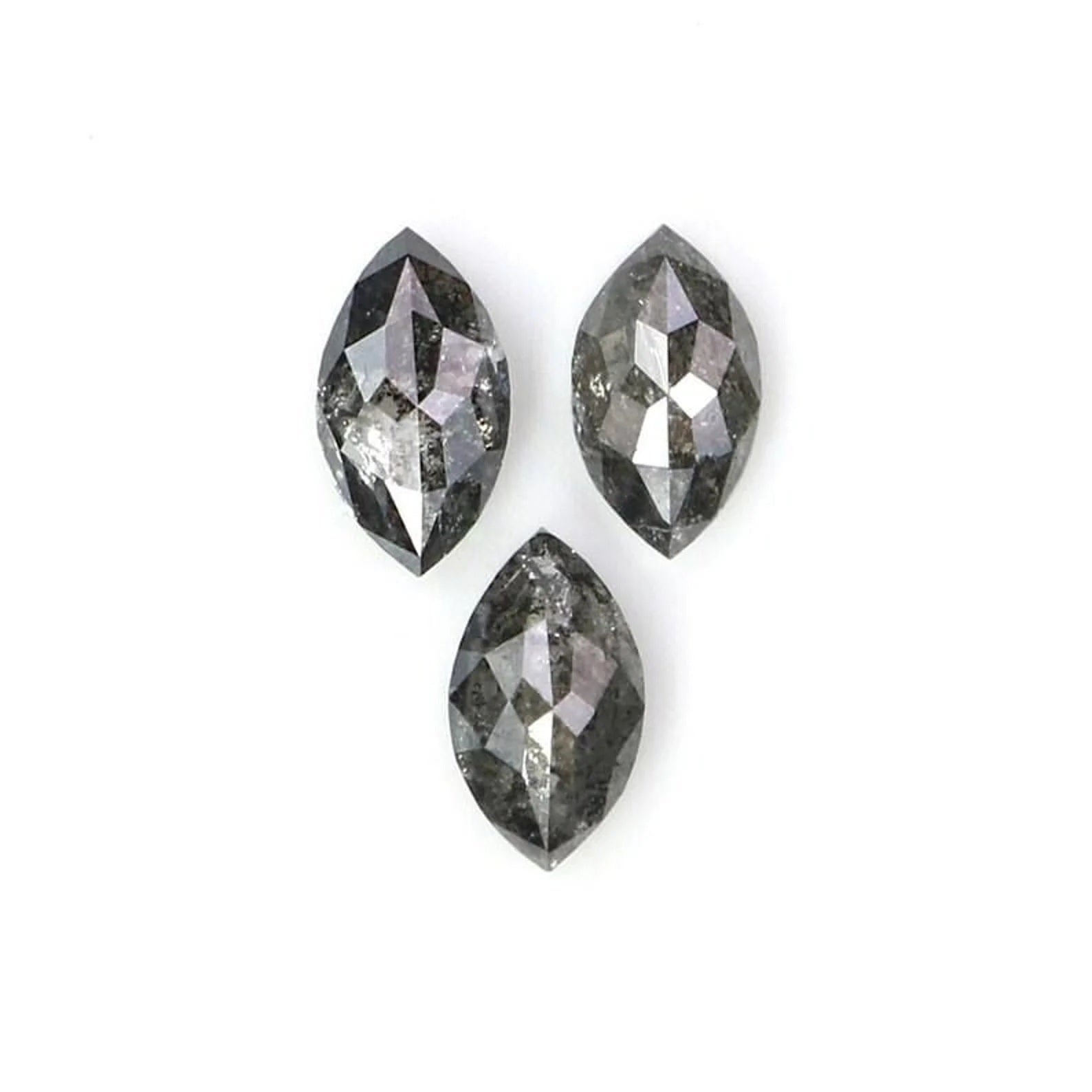 0.45 CT Natural Loose Marquise Shape Diamond Salt And Pepper Marquise Cut Diamond 5.00 MM Natural Loose Marquise Rose Cut Diamond NQ2421