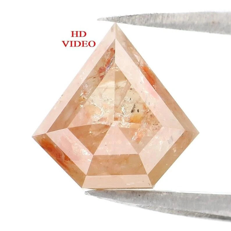 2.30 CT Natural Loose Shield Shape Diamond Grey Color Shield Cut Diamond 8.50 MM Natural Diamond Brown Color Shield Rose Cut Diamond QN505