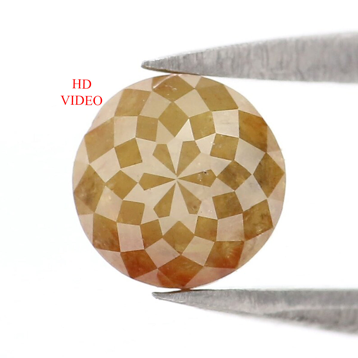 0.79 CT Natural Loose Round Rose Cut Diamond Brown Color Round Shape Diamond 5.40 MM Natural Yellow Color Round Rose Cut Diamond LQ8843