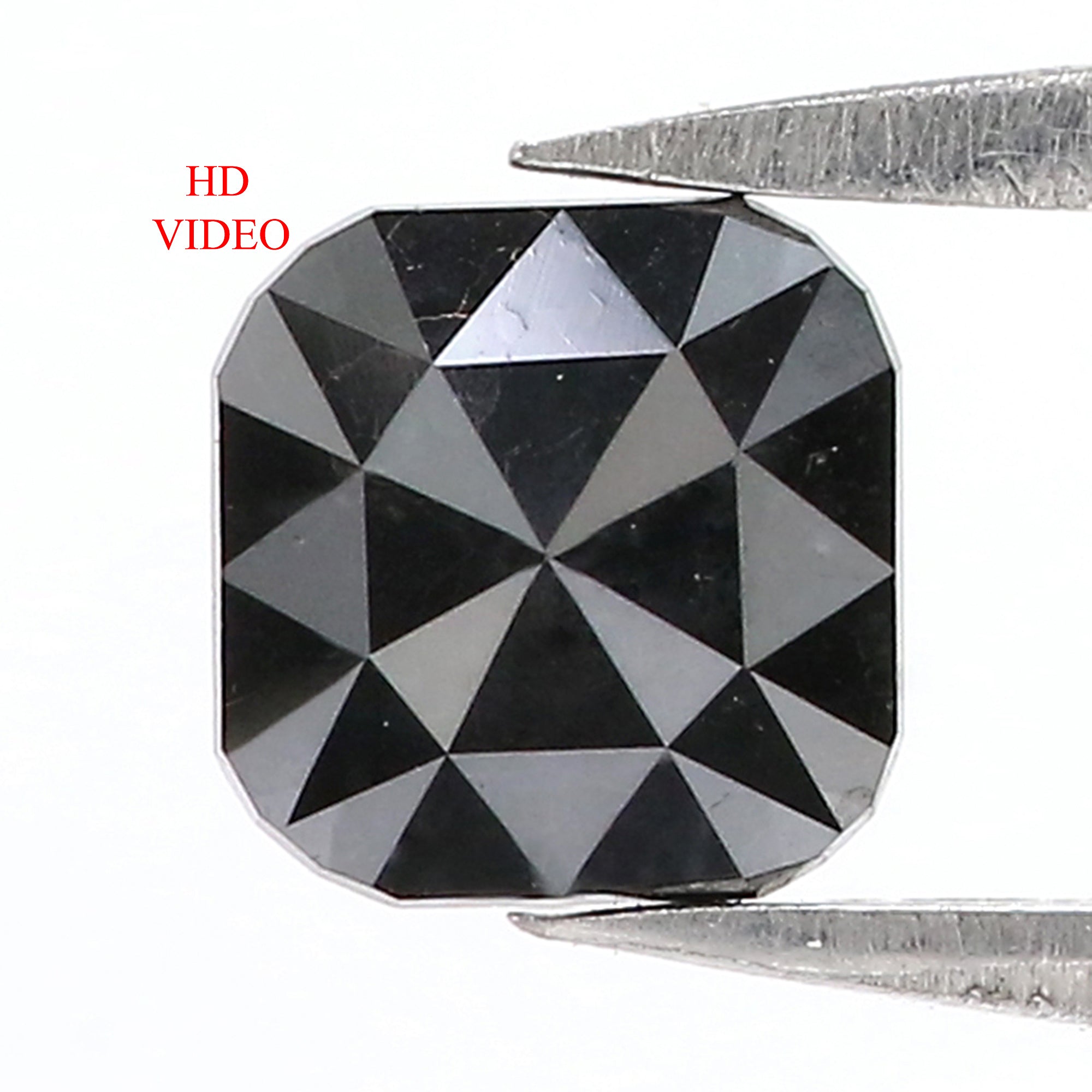 0.88 CT Natural Loose Cushion Shape Diamond Black Color Cushion Diamond 6.00 MM Natural Diamond Cushion Shape Rose Cut Diamond QL3140