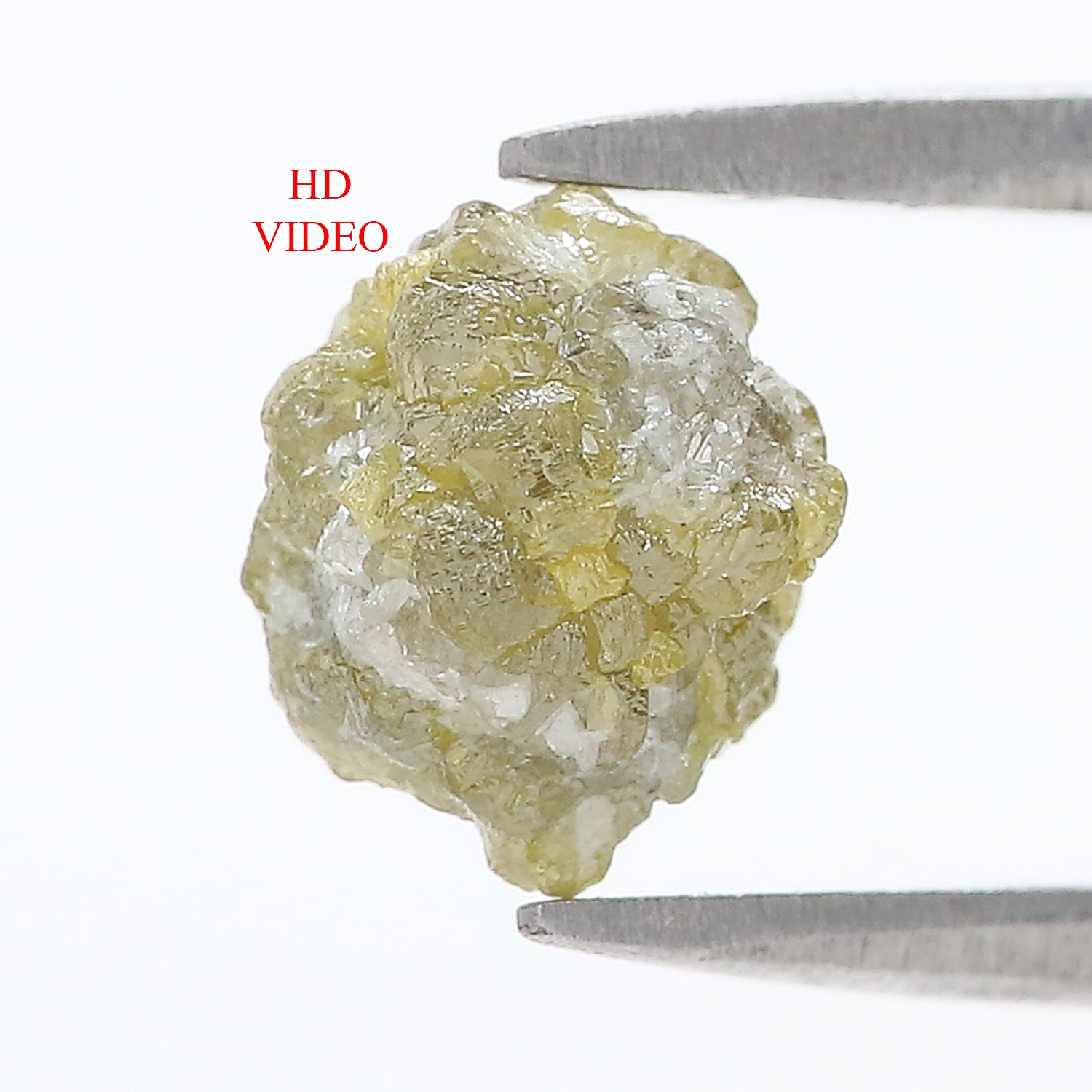 3.00 CT Natural Loose Rough Shape Diamond Yellow Color Rough Uncut Diamond 8.40 MM Natural Grey Color Rough Irregular Cut Diamond LQ3369