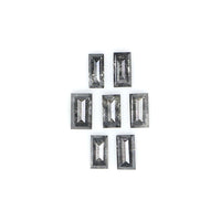 Natural Loose Baguette Diamond, Salt And Pepper Baguette Diamond, Natural Loose Diamond, Baguette Diamond, 0.65 CT Baguette Shape L2895