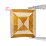 Natural Loose Princess Diamond, Yellow Color Diamond, Natural Loose Diamond, Princess Rose Cut Diamond, 0.61 CT Princess Shape Diamond L6755