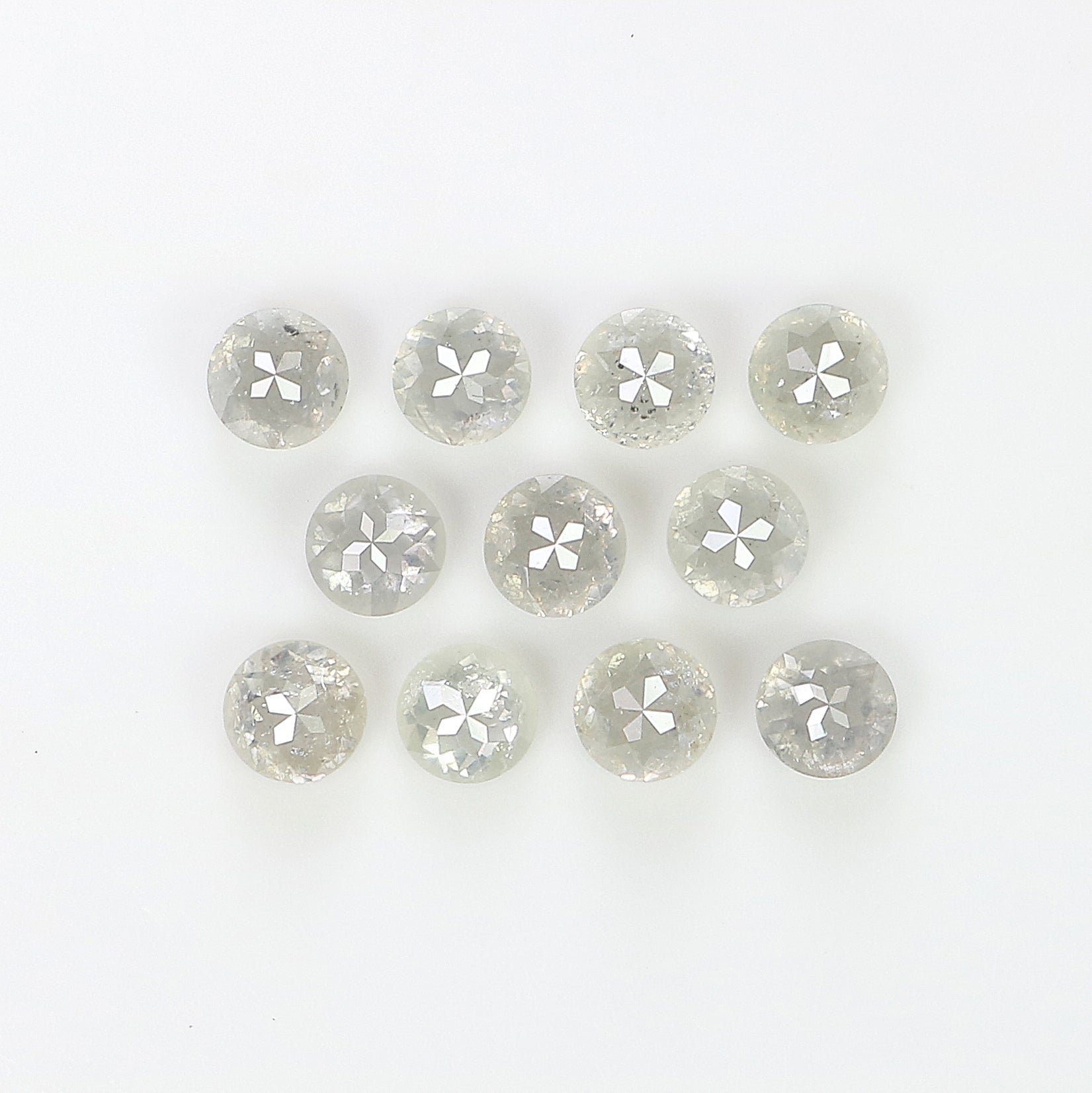1.35 CT Natural Loose Round Rose Cut Diamond Grey Color Round Shape Diamond 2.90 MM Natural Loose Grey Color Round Rose Cut Diamond LQ3217