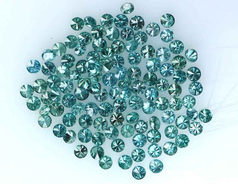 Natural Loose Diamond Round Blue Color I1-I3 Clarity 0.90 to 1.00 MM 100 Pcs Lot NQ537-1