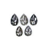 Natural Loose Pear Diamond, Salt And Pepper Pear Diamond, Natural Loose Diamond, Pear Rose Cut Diamond, 0.77 CT Pear Cut Diamond KR2698