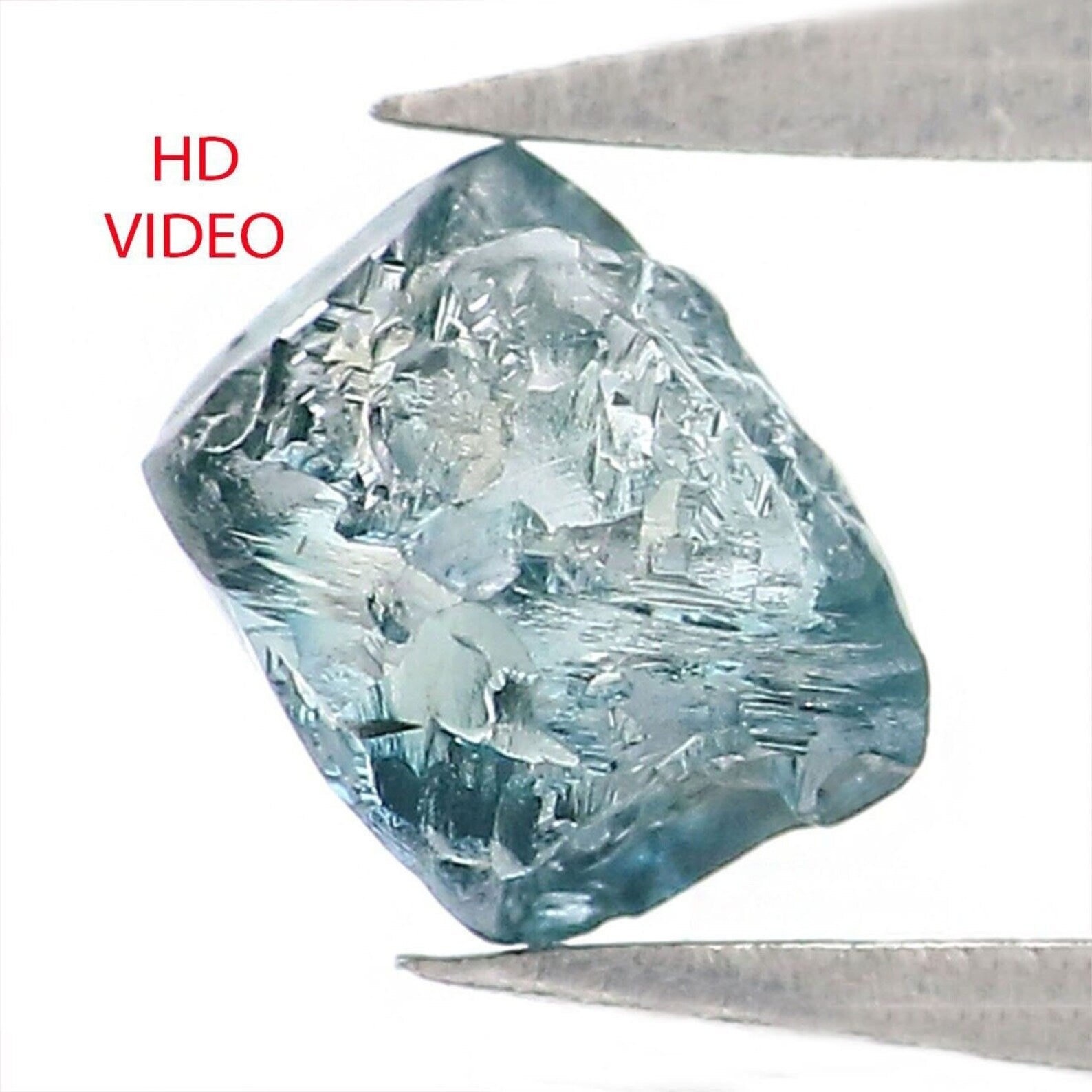0.79 CT Natural Loose Rough Shape Diamond Blue Color Rough Cut Diamond 5.40 MM Natural Loose Diamond Blue Rough Irregular Cut Diamond NQ2039