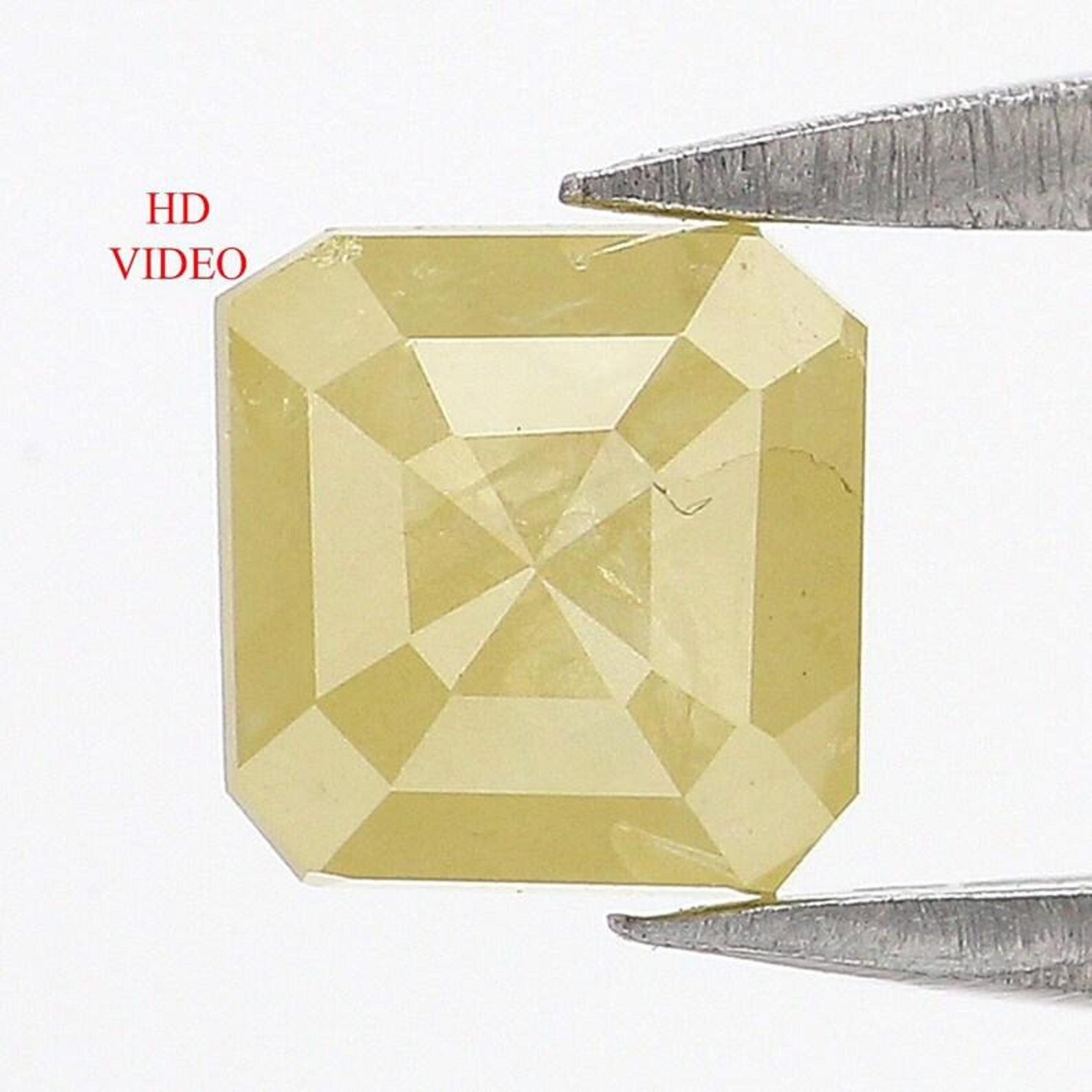 0.80 CT Natural Loose Radiant Shape Diamond Yellow Color Radiant Diamond 5.00 MM Natural Loose Yellow Color Radiant Rose Cut Diamond NQ8329
