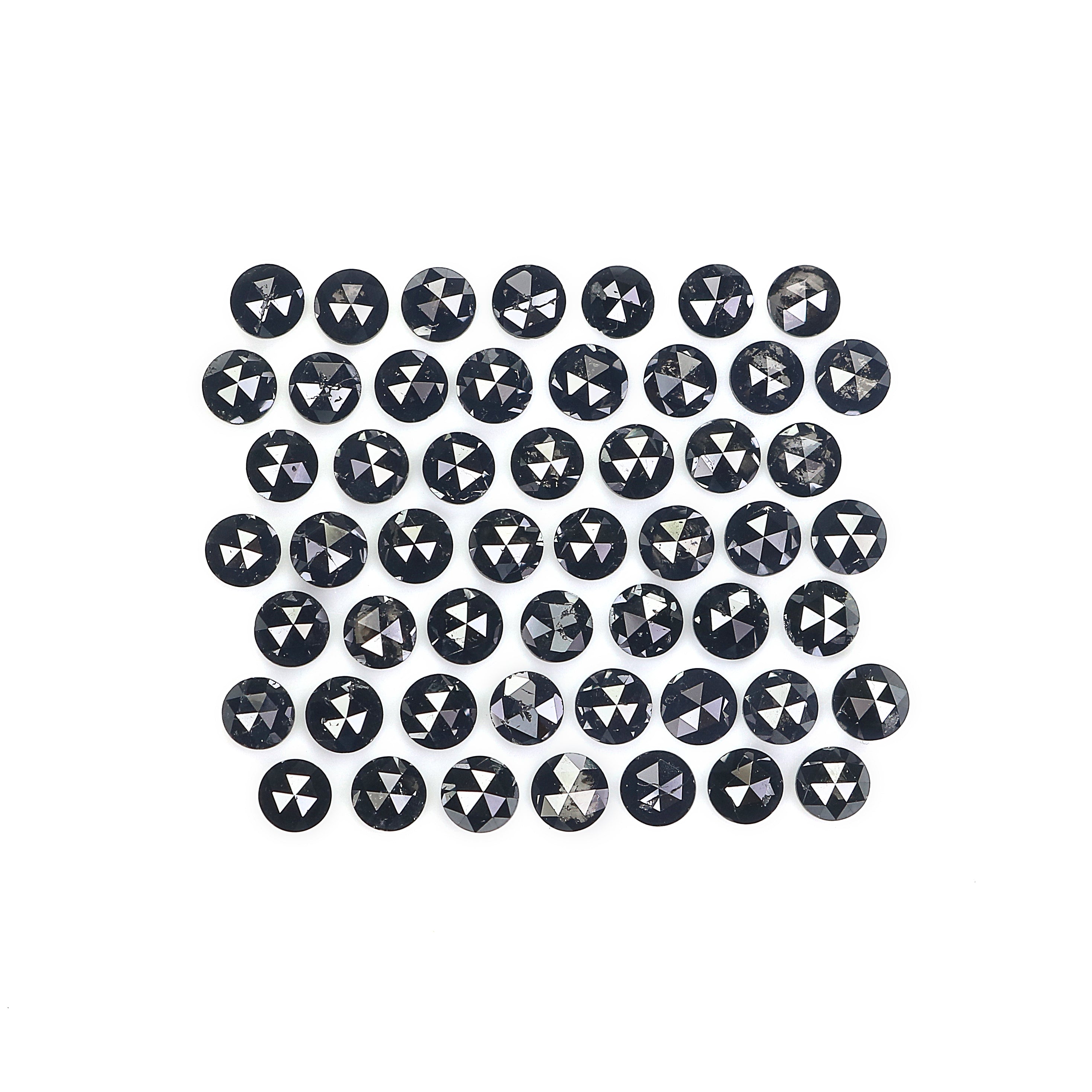 4.57 CT Natural Loose Round Rose Cut Diamond Black Color Round Shape Diamond 2.70 MM Natural Loose Black Color Round Rose Cut Diamond LQ1763