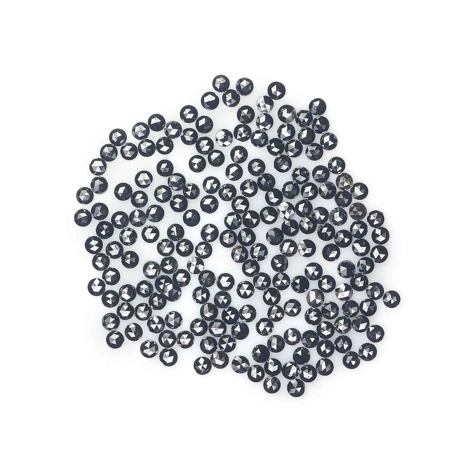 2.94 CT Natural Loose Round Shape Diamond Black Color Round Diamond 1.55 MM Natural Loose Diamond Black Color Round Rose Cut Diamond NQ1821