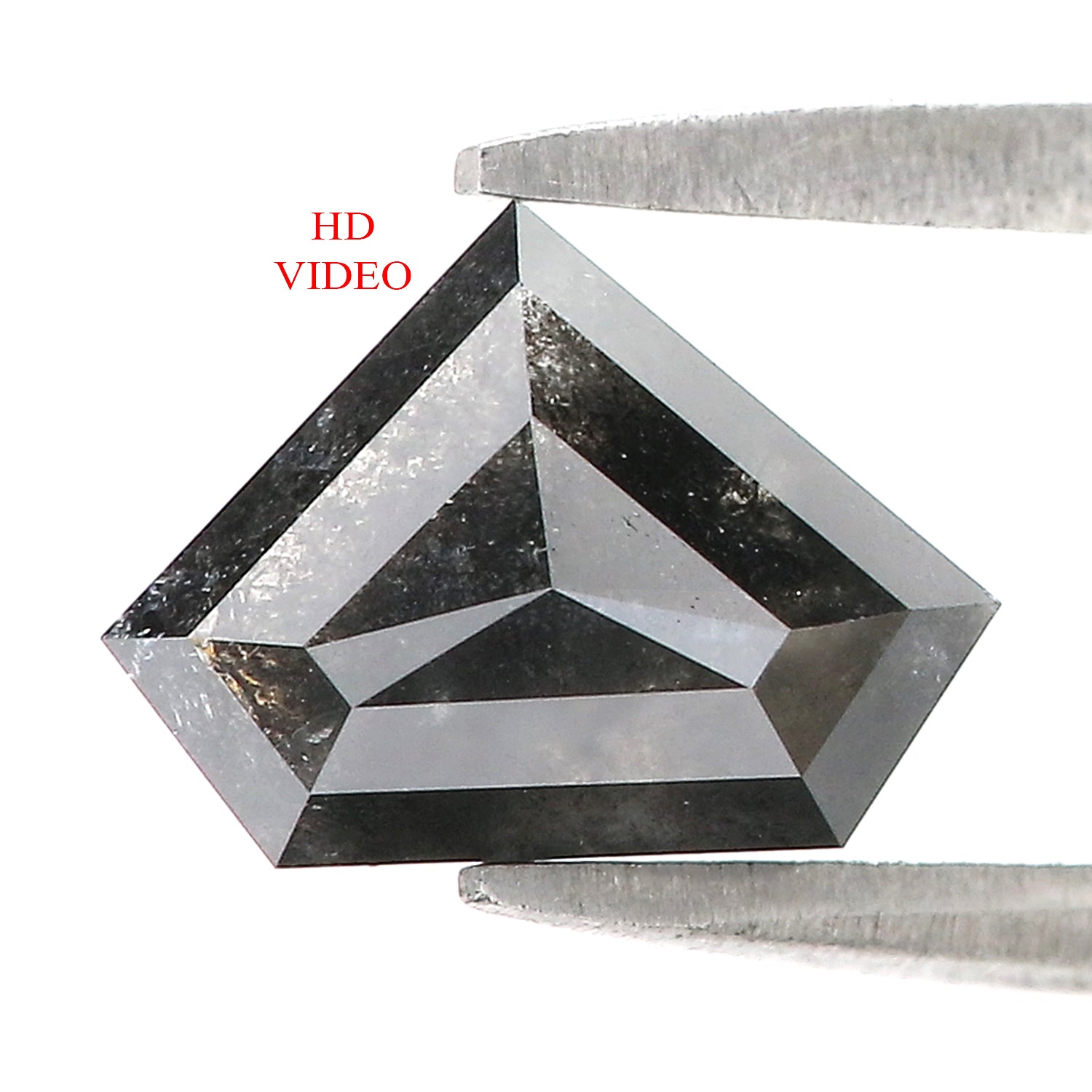 1.45 Ct Natural Loose Shield Diamond Black Color Shield Cut Diamond 6.70 MM Natural Loose Diamond Black Color Shield Rose Cut Diamond LQ154