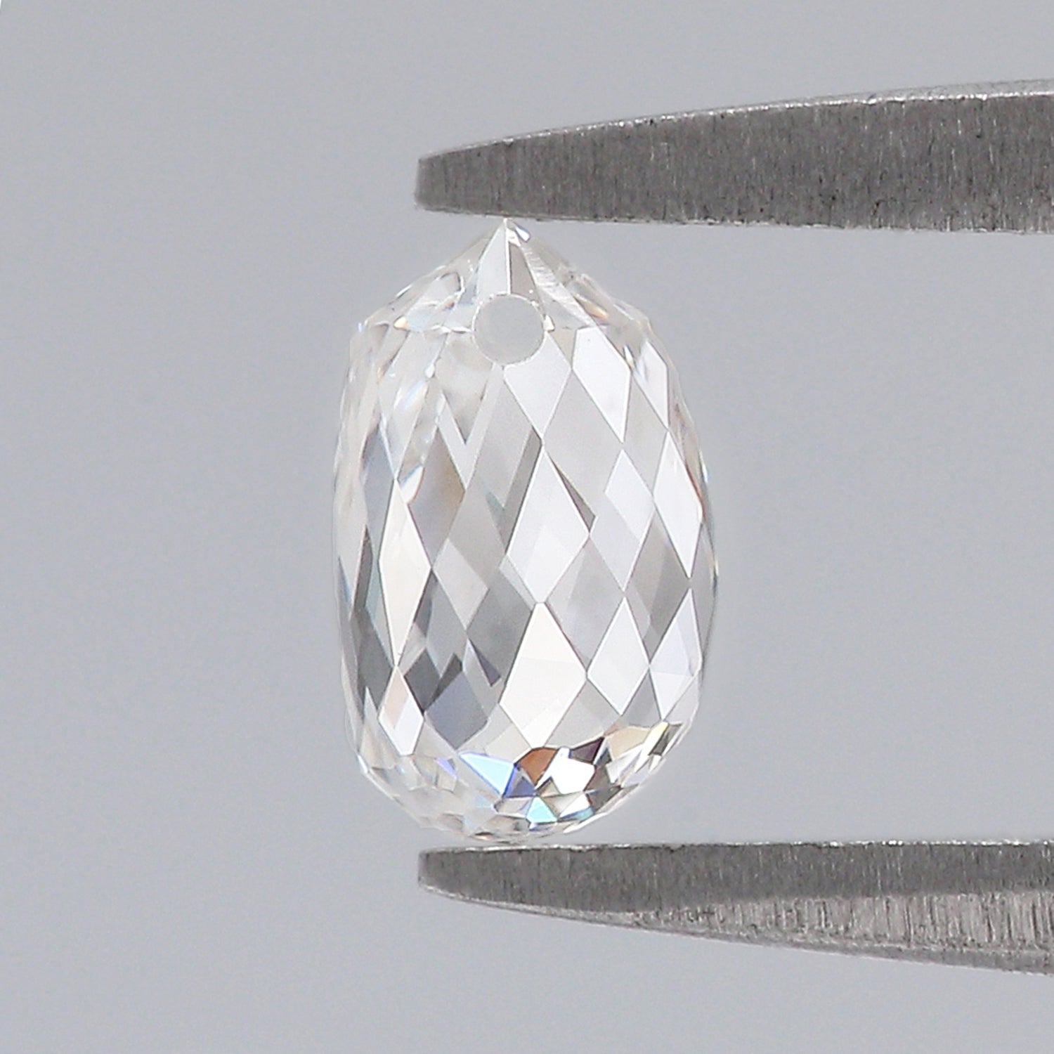 0.83 CT Lab Grown Briolette Cut Diamond White - F Color VS2 Clarity Diamond Lab Grown CVD Diamond Lab Created Drop Rose Cut Diamond L3376