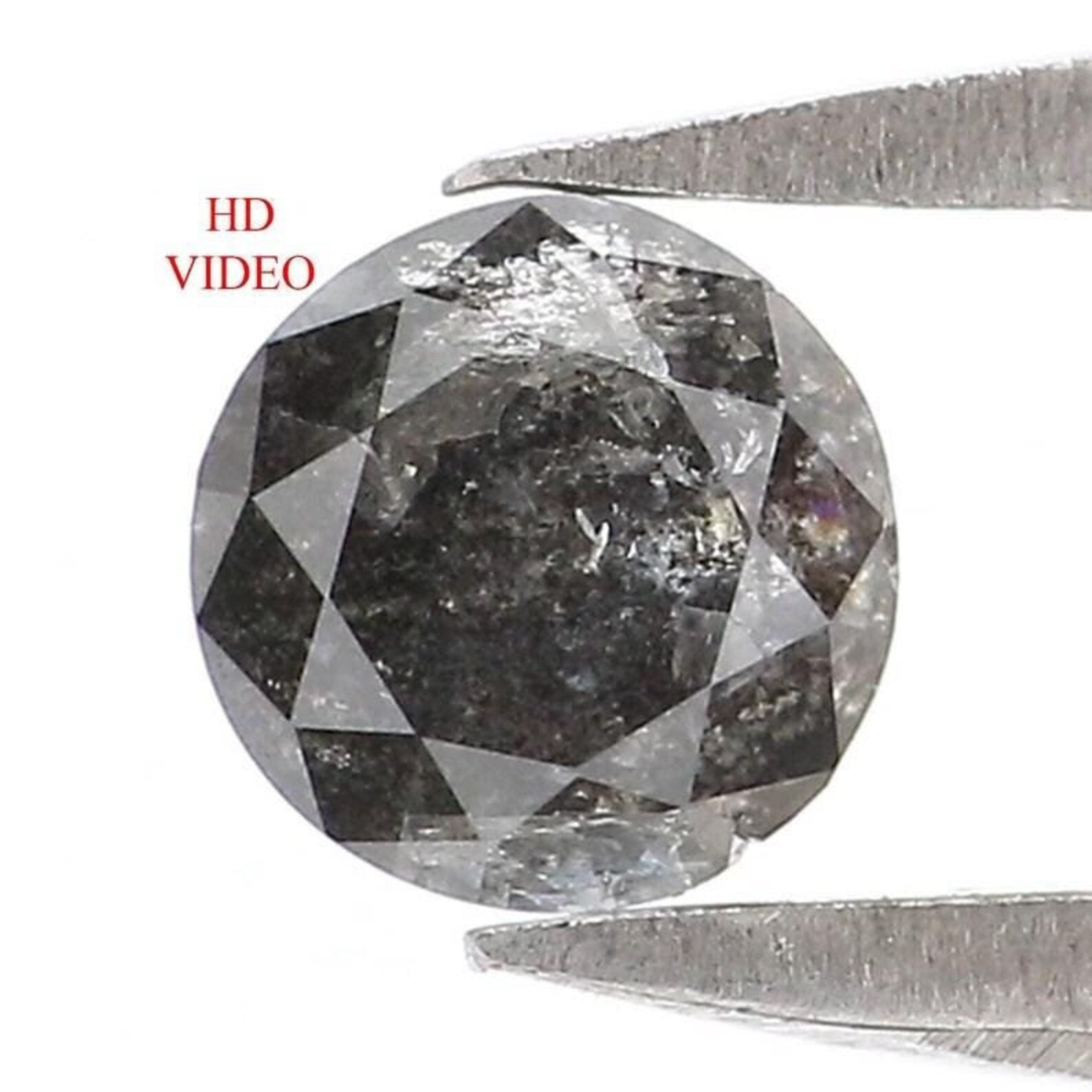0.27 CT Natural Loose Round Shape Diamond Salt And Pepper Round Diamond 4.00 MM Natural Black Grey Color Round Brilliant Cut Diamond NQ9511