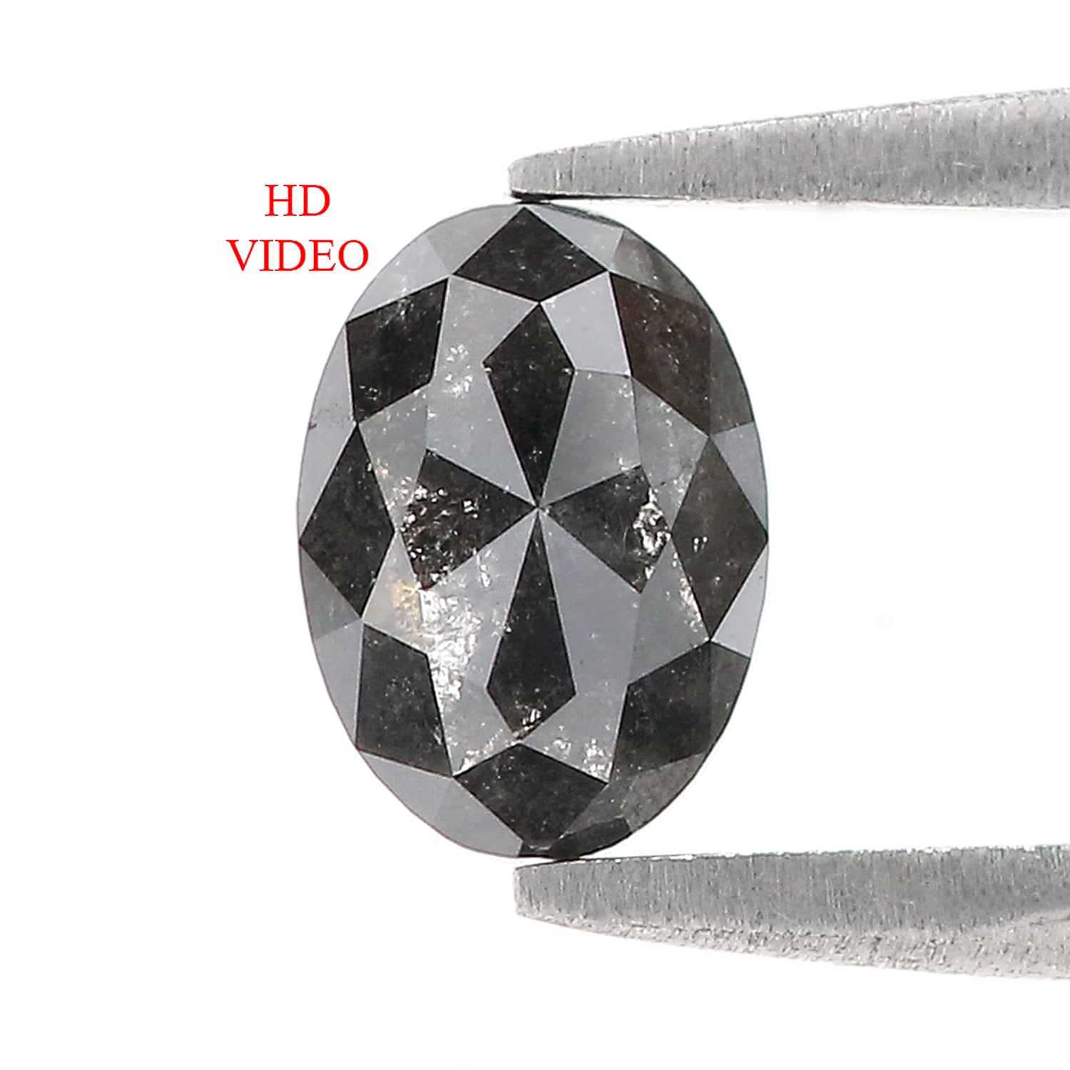 1.08 Ct Natural Loose Oval Shape Diamond Salt And Pepper Oval Cut Diamond 7.25 MM Natural Loose Diamond Oval Shape Rose Cut Diamond LQ1933
