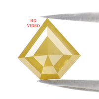 Natural Loose Shield Yellow Color Diamond 1.19 CT 7.30 MM Shield Shape Rose Cut Diamond L9638