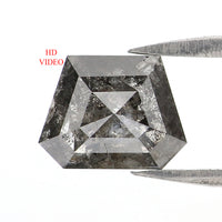 Natural Loose Shield Diamond, Salt And Pepper Shield Diamond, Natural Loose Diamond, Shield Rose Cut Diamond, 1.77 CT Shield Shape L2870