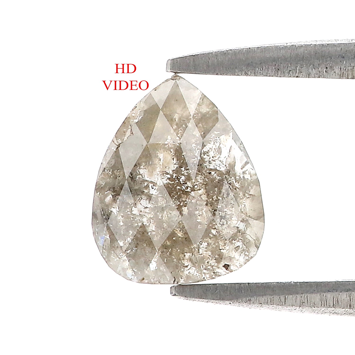 0.85 CT Natural Loose Pear Shape Diamond Grey Color Pear Cut Diamond 8.00 MM Natural Loose Grey Color Diamond Pear Rose Cut Diamond LQ6982