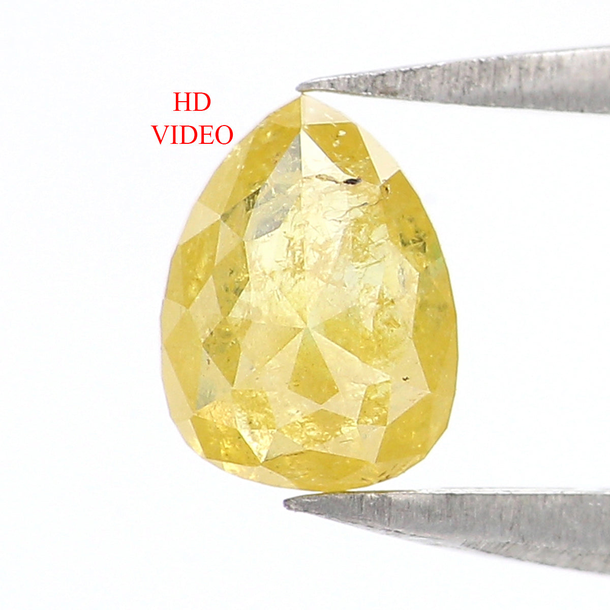 Natural Loose Pear Diamond Yellow Color 0.57 CT 5.90 MM Pear Shape Rose Cut Diamond KR2500