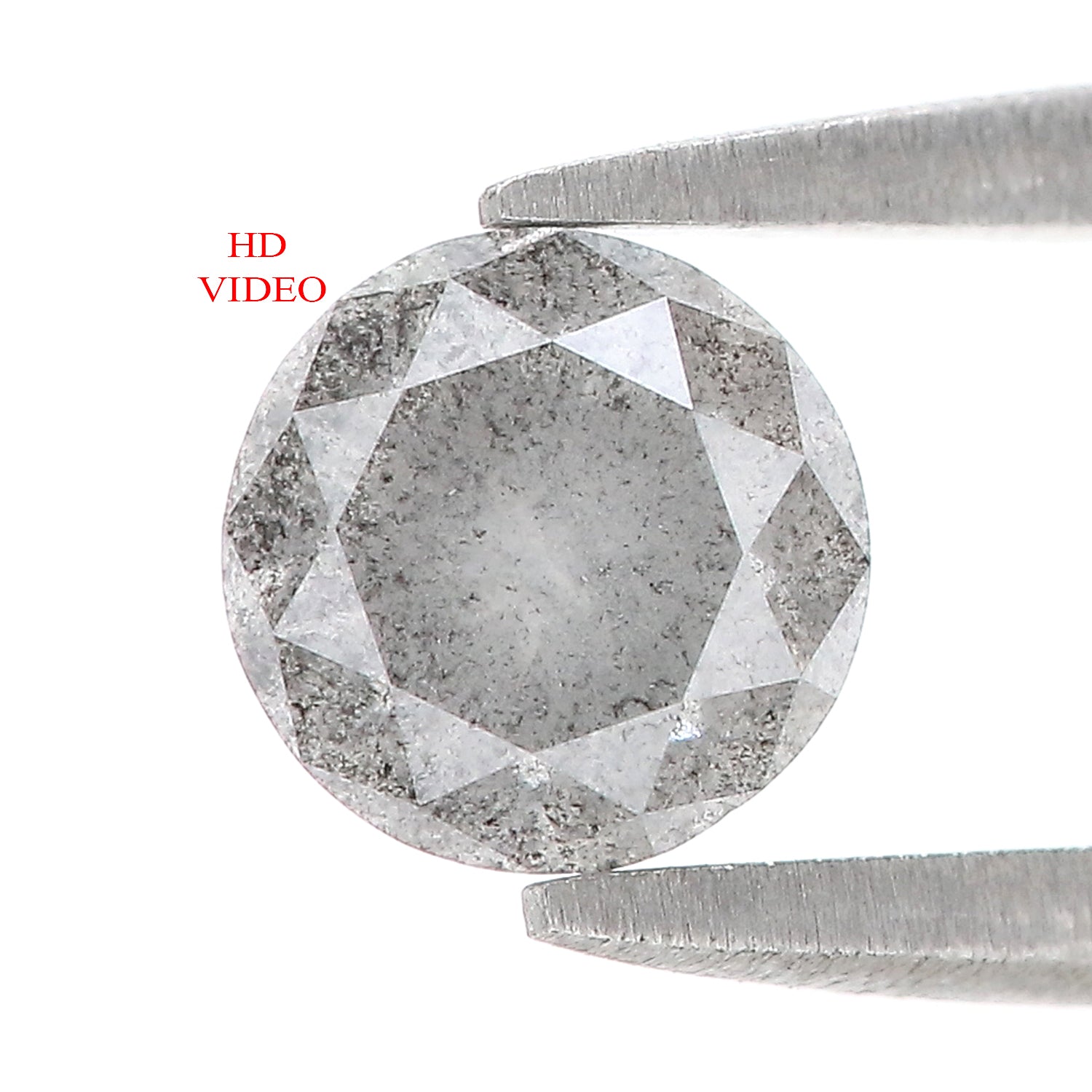 1.07 CT Natural Loose Round Shape Diamond Salt And Pepper Round Cut Diamond 6.00 MM Natural Loose Diamond Round Brilliant Cut Diamond LQ9106