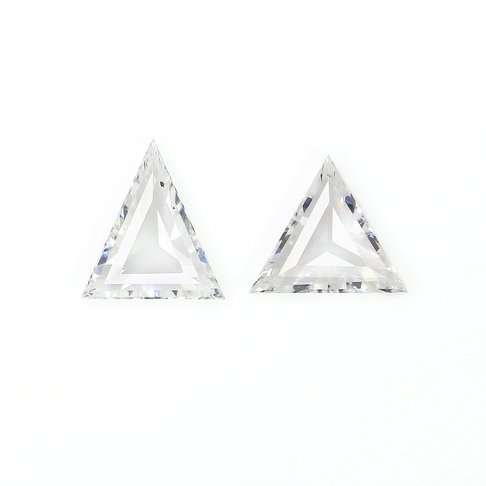 0.40 CT Natural Loose Triangle Shape CVD Diamond White- E Color Triangle Pair Cut Diamond 5.65 MM Natural Triangle Rose Cut Diamond LQ3165
