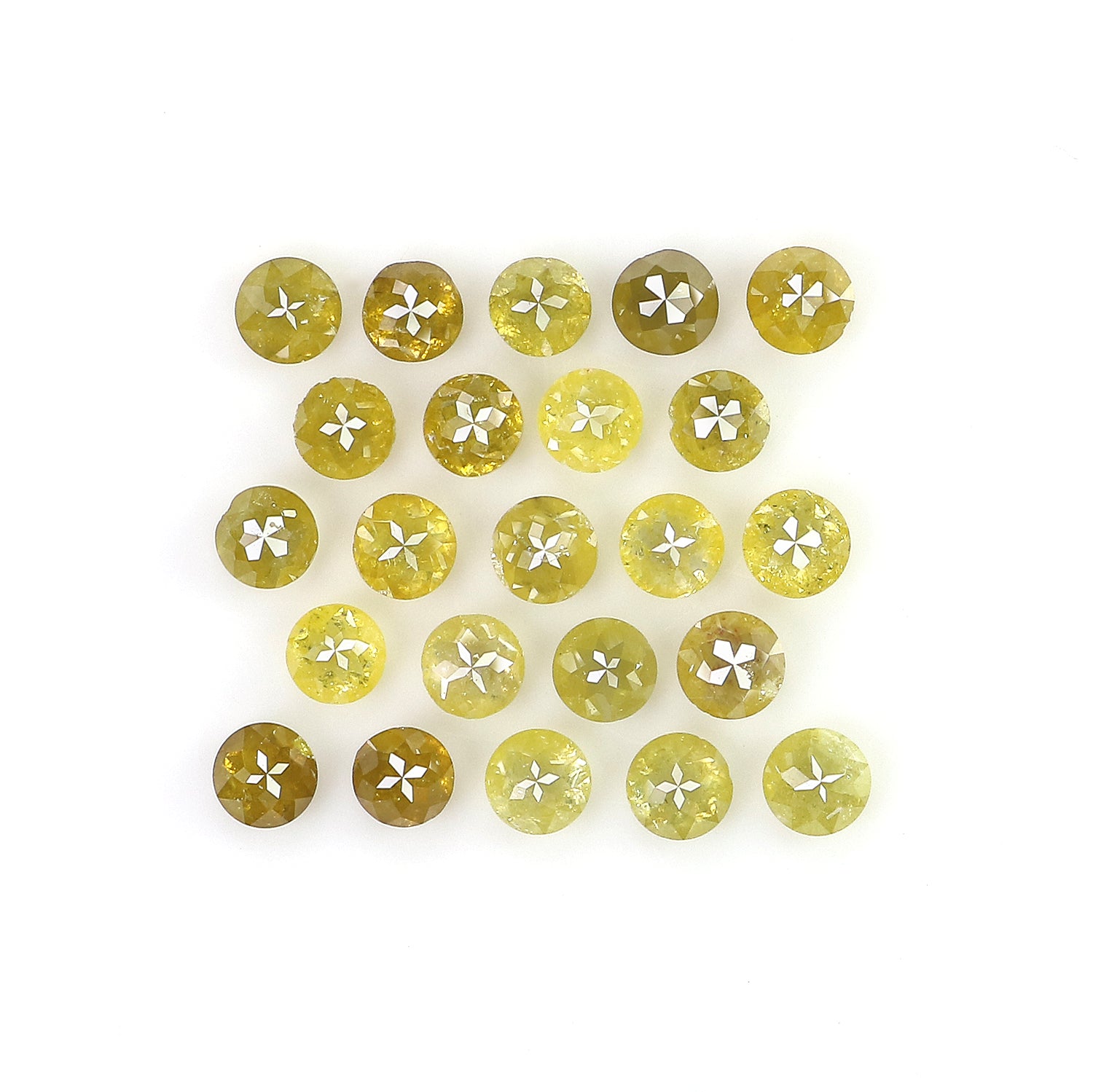 1.30 Ct Natural Loose Round Rose Cut Diamond Yellow Color Rose Cut Diamond 2.10 MM Natural Loose Diamond Round Rose Cut Diamond LQ4414