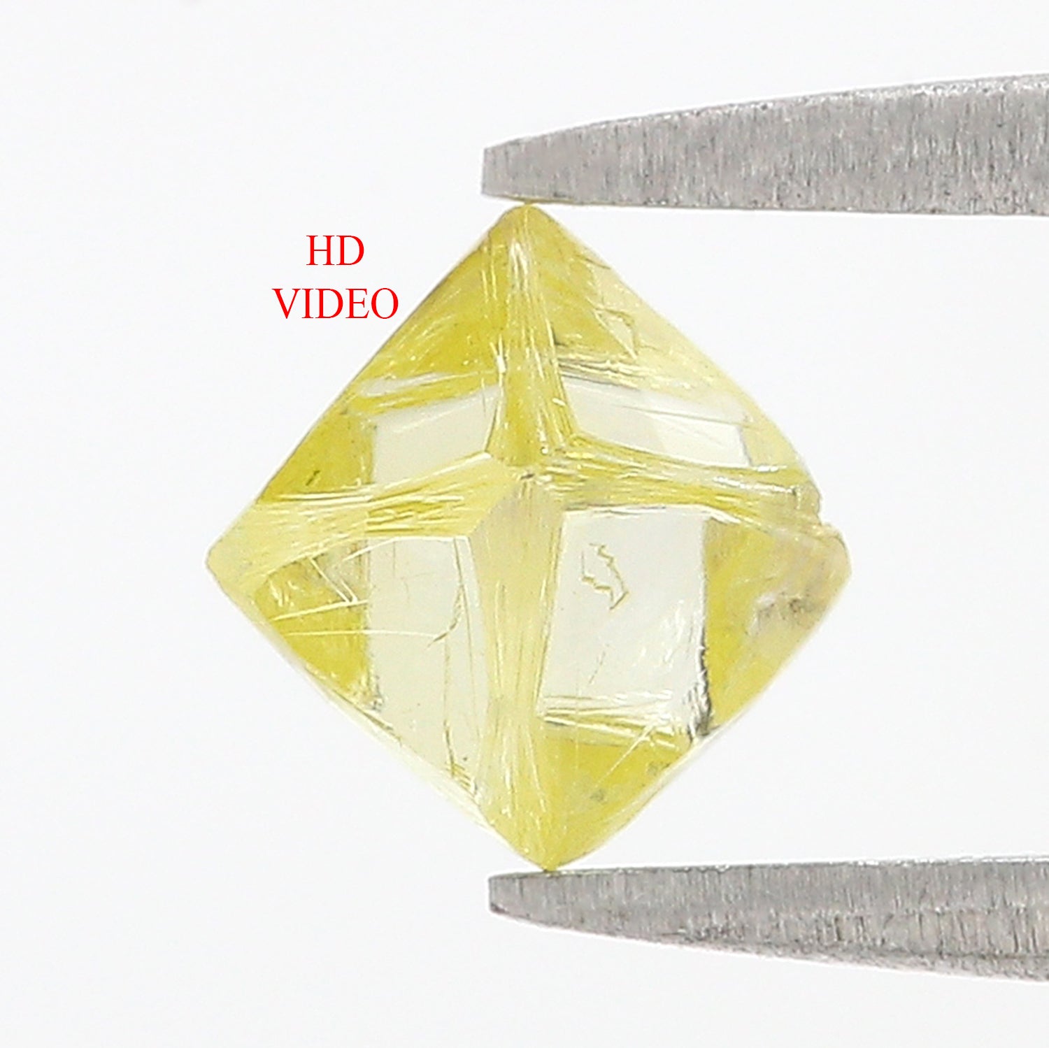 1.30 CT Natural Loose Rough Shape Diamond Yellow Color Rough Cut Diamond 6.95 MM Natural Yellow Diamond Rough Irregular Cut Diamond L3563