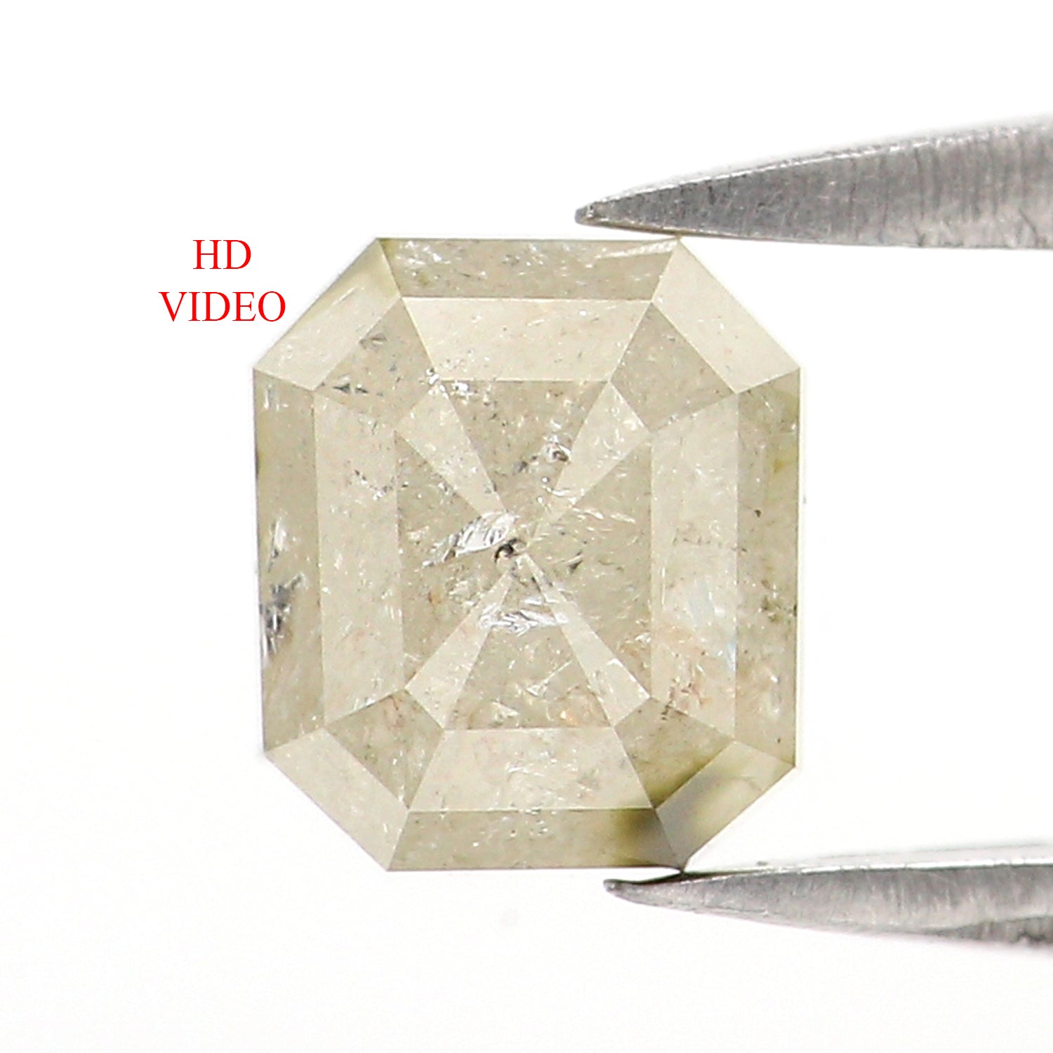 1.15 CT Natural Loose Emerald Shape Diamond Grey Color Emerald Cut Diamond 5.90 MM Natural Loose Grey Color Emerald Rose Cut Diamond KQ2683