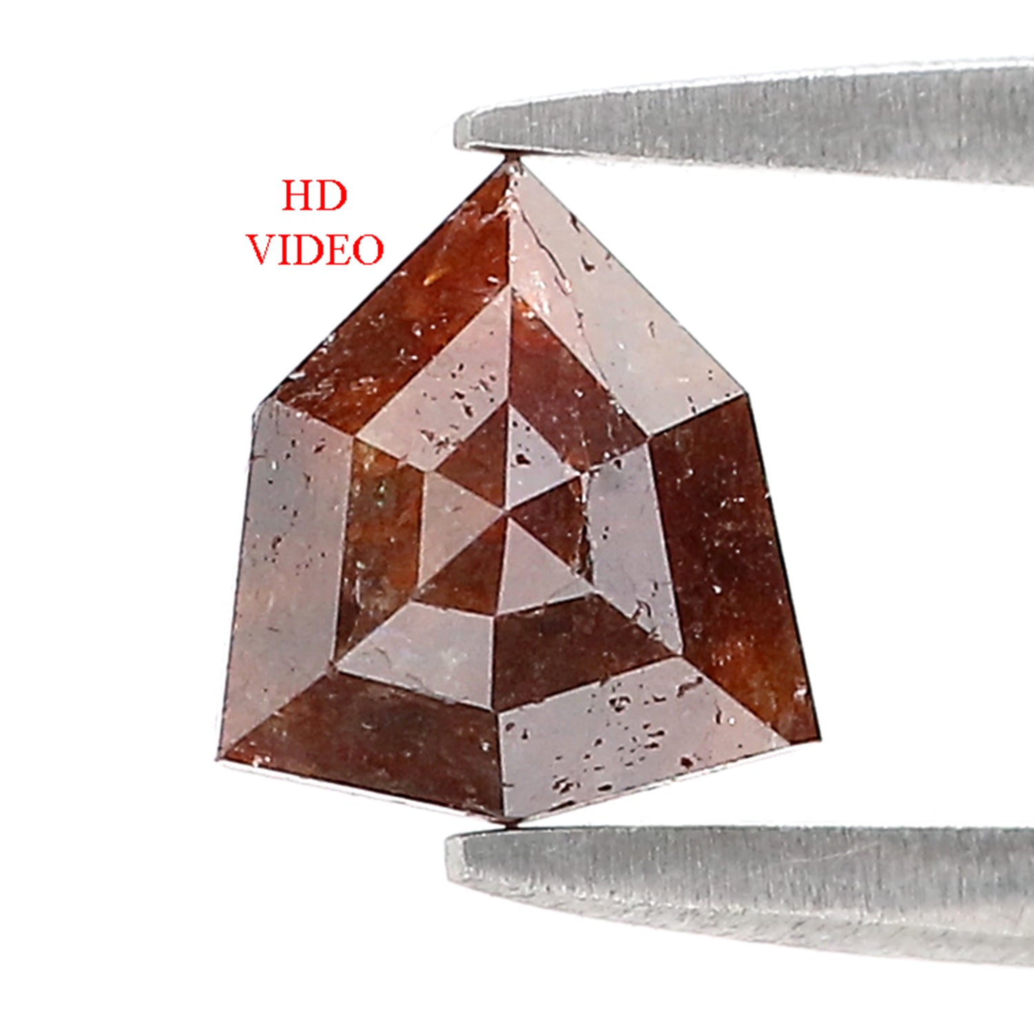 Natural Pentagon Brown Diamond 1.09 CT Loose Rose Cut Brown Stone 7.00 MM Rustic Diamond Pentagon Diamond For Custom Engagement Ring L3632