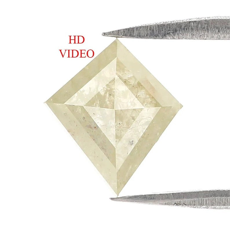 1.43 CT Natural Loose Kite Shape Diamond Yellow Color Kite Cut Diamond 7.65 MM Natural Loose Diamond Grey Color Kite Rose Cut Diamond QN2517