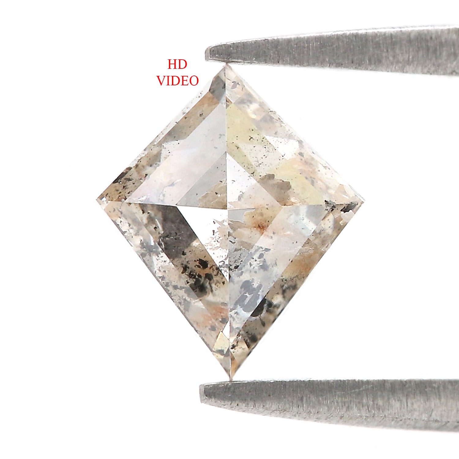 1.07 Ct Natural Loose Kite Shape Diamond Gray Brown Color Kite Shape Diamond 8.60 MM Natural Loose Diamond Kite Rose Cut Diamond QK2176