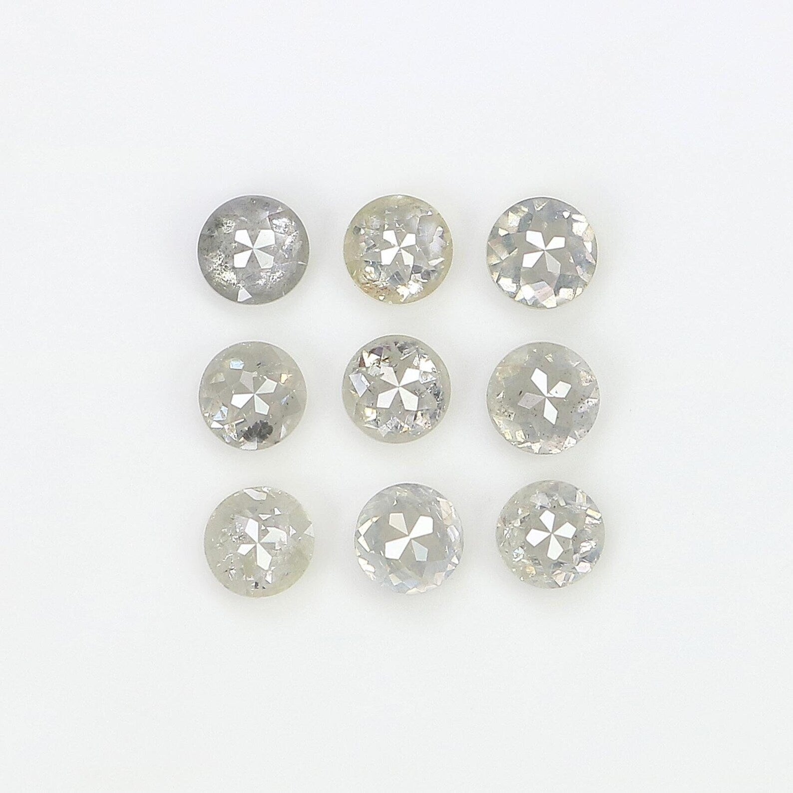 1.05 CT Natural Loose Round Rose Cut Diamond Grey Color Round Shape Diamond 2.70 MM Natural Loose Grey Color Round Rose Cut Diamond NQ2088