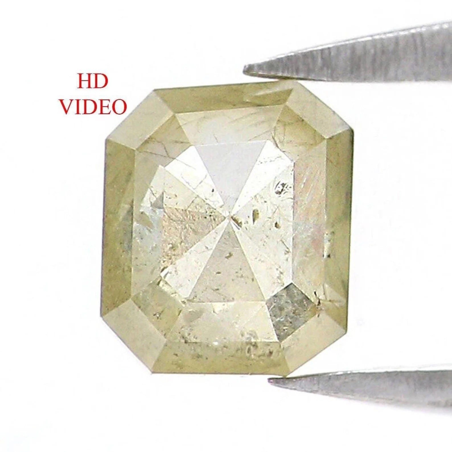 0.53 CT Natural Loose Emerald Shape Diamond Yellow Color Emerald Diamond 5.50 MM Natural Loose Yellow Color Emerald Rose Cut Diamond NQ9651