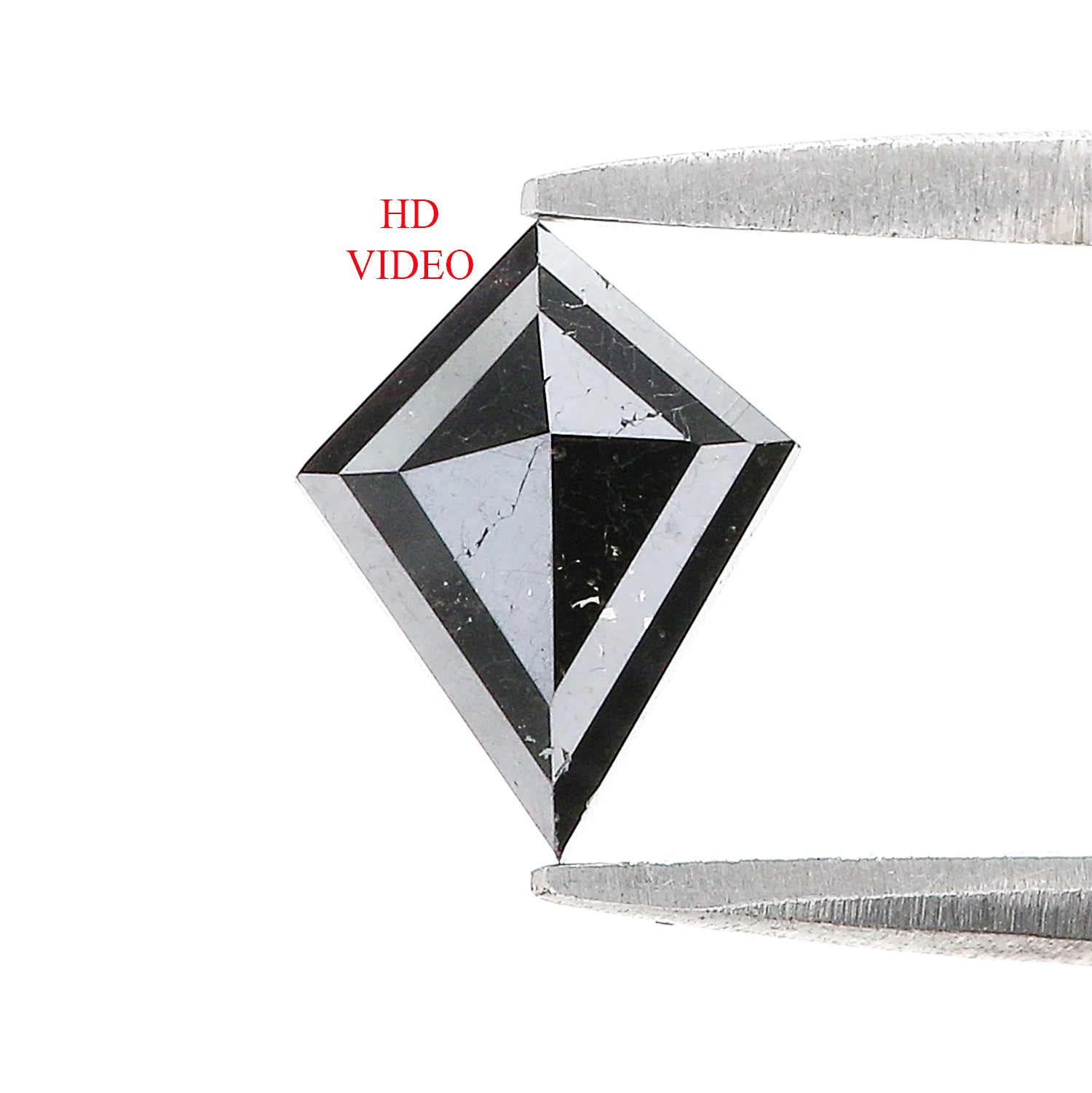 0.81 CT Natural Loose Kite Shape Diamond Black Color Kite Cut Diamond 8.55 MM Natural Loose Black Color Diamond Kite Rose Cut Diamond N2603