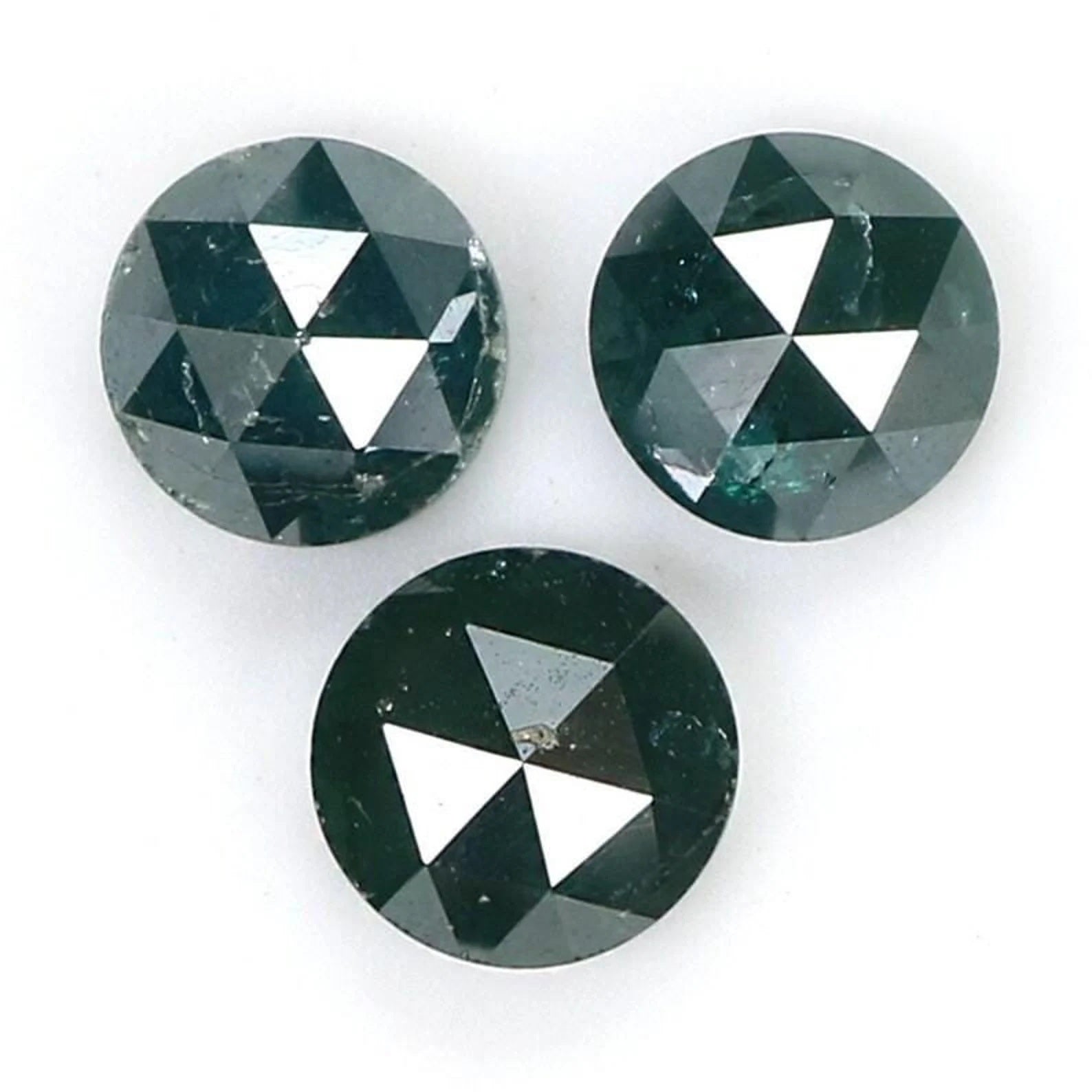 2.18 Ct Natural Loose Round Shape Diamond Blue Color Round Diamond 5.20 MM Natural Loose Diamond Blue Color Round Rose Cut Diamond NQ9722